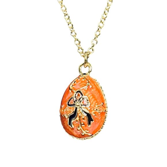 Joan Rivers Imperial Treasures LE Egg Trinket Box With Egg Pendant Necklace 5966 - Picture 6 of 9